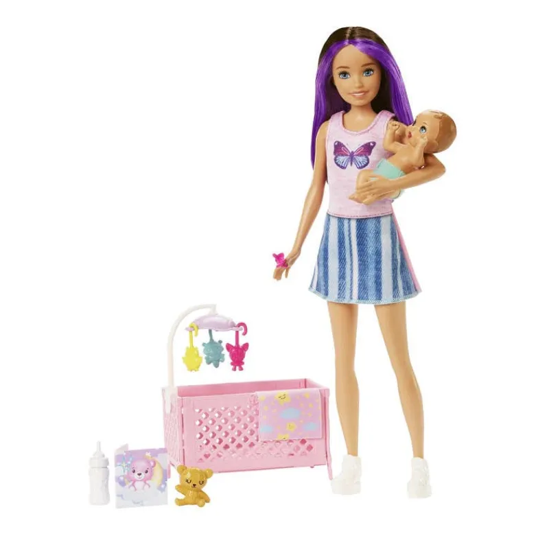 Barbie Skipper Niñera con Bebé Incluye 4 Accesorios<Mattel Online