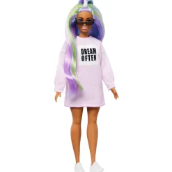 Barbie Diversidad Fashion Doll & Beauty Cabello Multicolor y Sudadera XL<Mattel Clearance