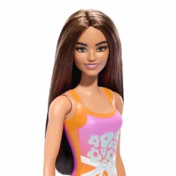Barbie Fashion Doll & Beauty de Playa con Traje de Baño Naranja<Mattel Clearance