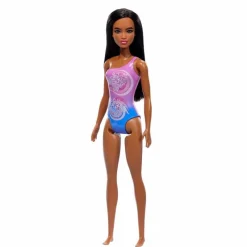 Barbie Fashion Doll & Beauty de Playa con Traje de Baño Morado<Mattel Outlet