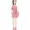 Barbie Fashion Vestido a Rayas Rojo<Mattel Hot