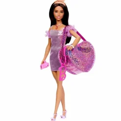 Barbie Fashion y Belleza Accesorios Maleta Morada con Vestido de Gala<Mattel Outlet