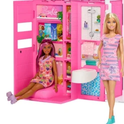 Barbie Glam Set Getaway House con 4 Áreas de Juego: Cocina, Baño, Dormitorio y TV Room<Mattel Sale