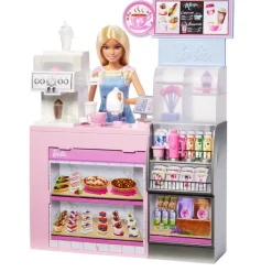 Barbie Profesiones Barista con Set de Juego de Cafetería<Mattel Best