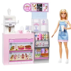 Barbie Profesiones Barista con Set de Juego de Cafetería<Mattel Best