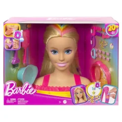 Barbie Rubia Fashion Style Peinados Arcoíris Neón<Mattel Hot
