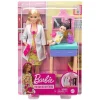 Barbie Rubia Profesiones Pediatra con Paciente Bebé<Mattel Clearance