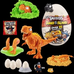 Dinosaurio Huevo Sorpresa con 2 Figuras Dinosaurio Naranja vs Pirata<Importacion Juguetron Best