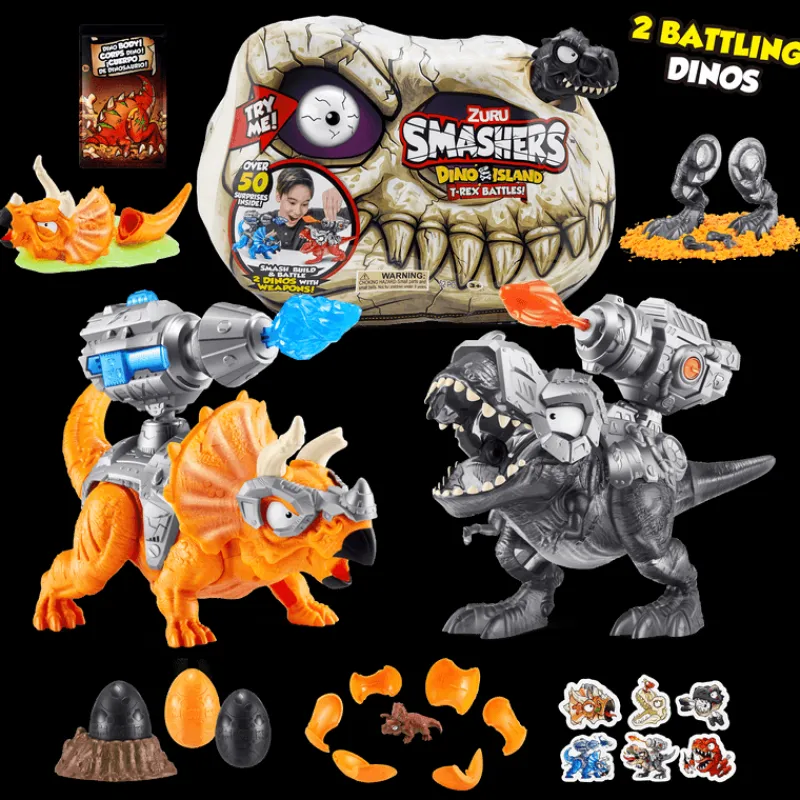 Dinosaurios de Batalla 2 Figuras Smashers T-Rex<Importacion Juguetron Fashion