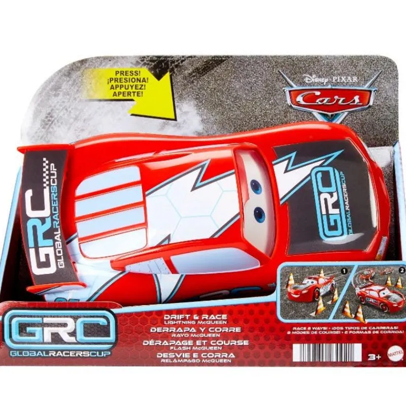 Disney Pixar Cars Rayo McQueen con dos modalidades de Juego: Derrapar o Velocidad<Mattel Hot