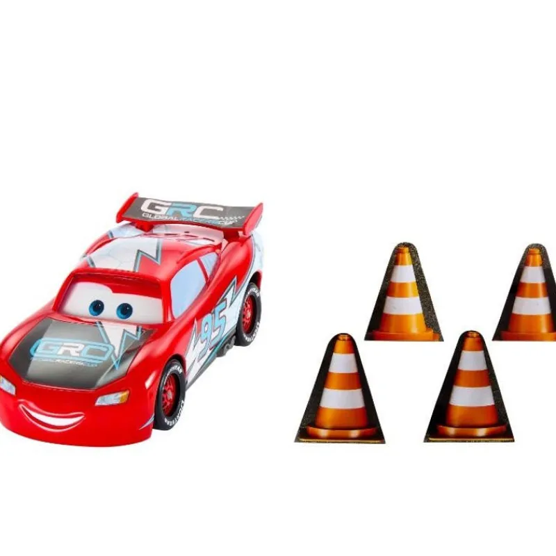 Disney Pixar Cars Rayo McQueen con dos modalidades de Juego: Derrapar o Velocidad<Mattel Hot