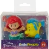 Disney Princesas La Sirenita Little People 2 Pack con Ariel y Flanders<Mattel Sale