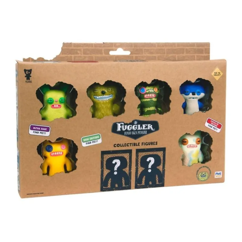 Fuggler collectible figures 8 pack Rabbit Green,McGoo Green,Monster Green,Fox Blue,Monster Yellow,Munch Tie-Dye & 2 Surprise Fuggler<Famosa Outlet