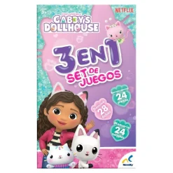 Gabby's Doll House Set de Juegos de Mesa 3 en 1<Novelty Fashion