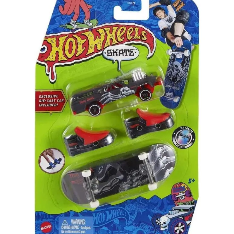 Hot Wheels 2 Pack Skate Patineta y Carro Gris<Mattel Best