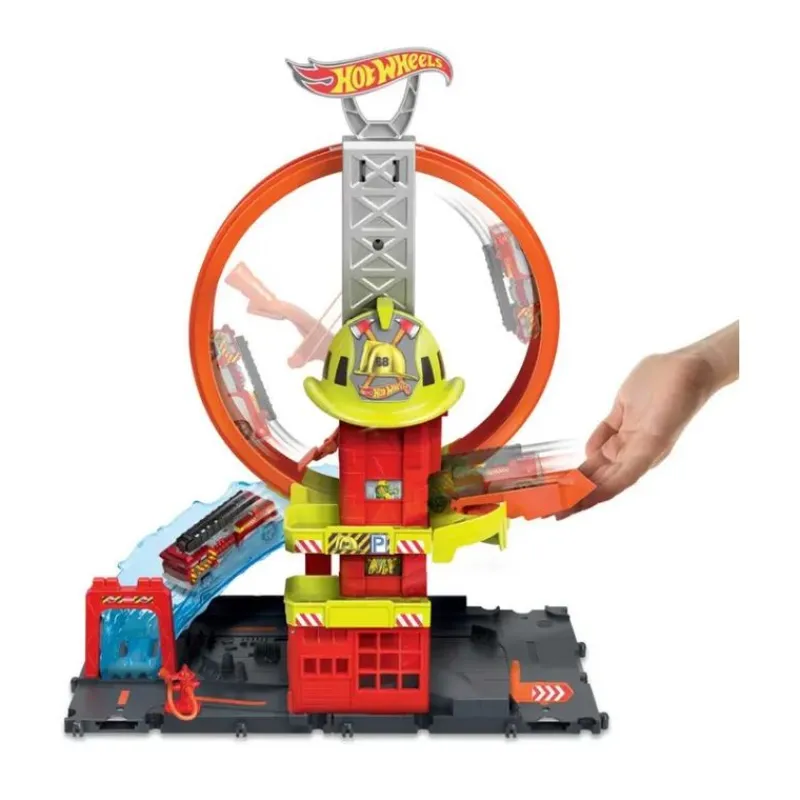 Hot Wheels City Pista Súper Estación de Bombero HKX41<Mattel Sale