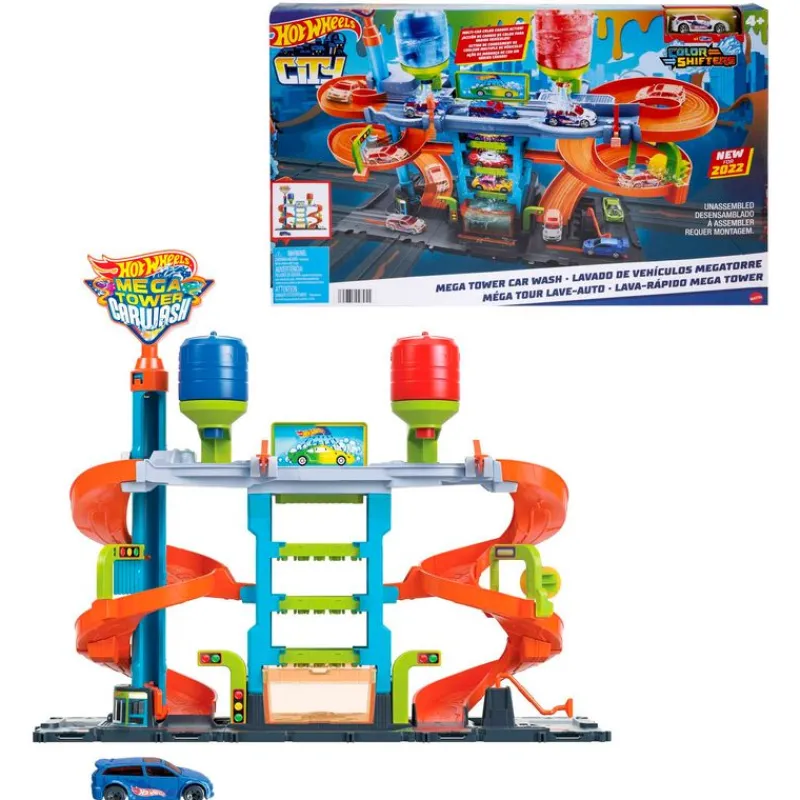 Hot Wheels City Set y Pista Mega Torre de Autolavado<Mattel Best