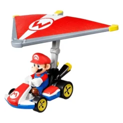 Hot Wheels Mario Kart Vehículo Mario con Glider<Mattel Clearance