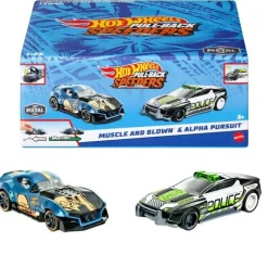 Hot Wheels Pull-Back Speeders 2 Pack Modelos: Muscle and Blown & Alpha Pursuit.Cuentan con Sistema de Fricción<Mattel Fashion