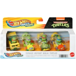 Hot Wheels RacerVerse Tortugas Ninja Paquete 4 Personajes HKD30<Mattel Fashion