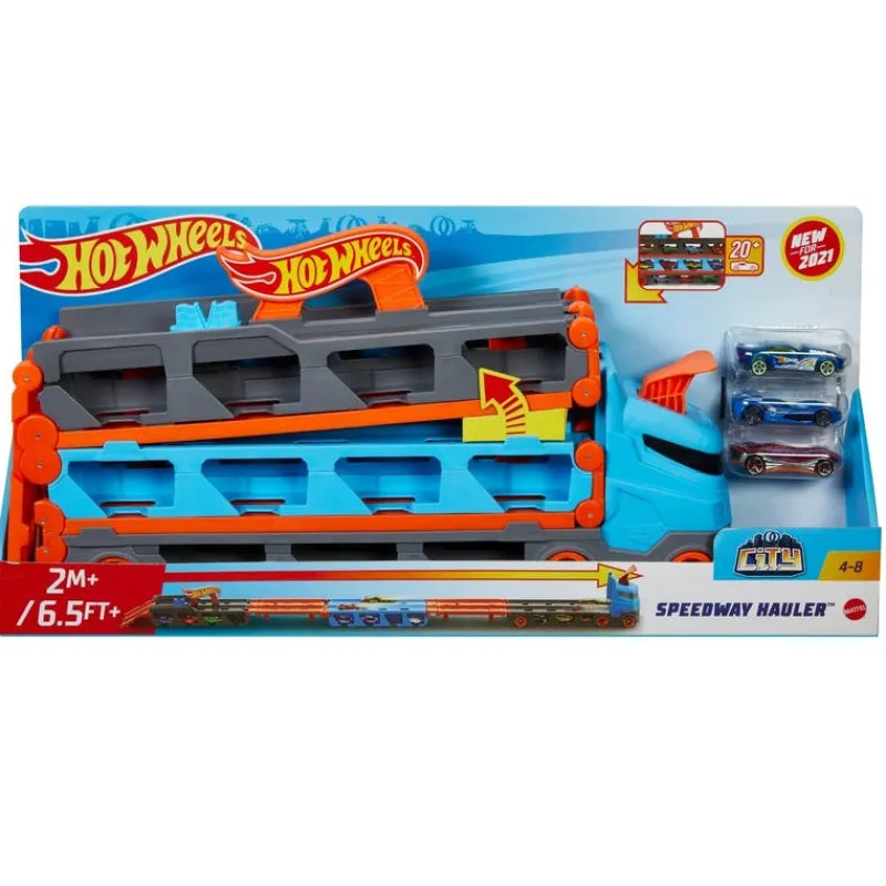 Hot Wheels Remolque Pista de Carreras para 30 Autos<Mattel Sale