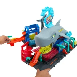 Hot Wheels Set de Juego Lavado de Autos Mega Tiburón<Mattel Discount