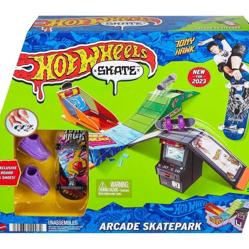 Hot Wheels Skate Park Arcade Incluye Patineta y Sneakers<Mattel Fashion