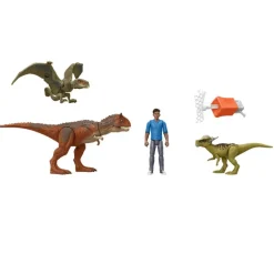 Jurassic World Animado Set de Juego con 3 Dinosaurios y una Figura de Acción de Darius<Mattel New