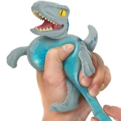 Jurassic World GooJitZu Dinosaurio Elástico Velociraptor Blue<Bandai Hot
