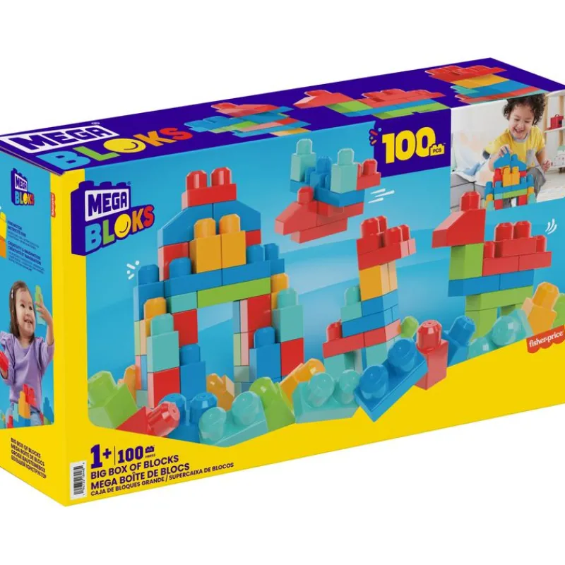 Mega Bloks Caja e 100 Bloques Grandes<Mattel Online