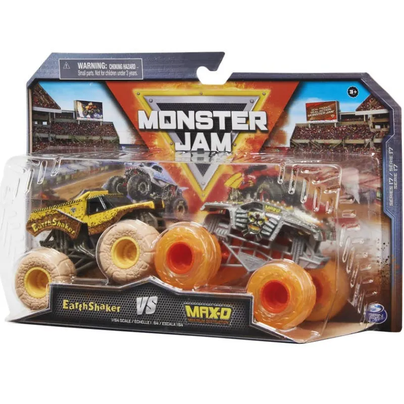 Monster Jam 2 Pack EarthShaker vs Max-D<Spin Master Outlet