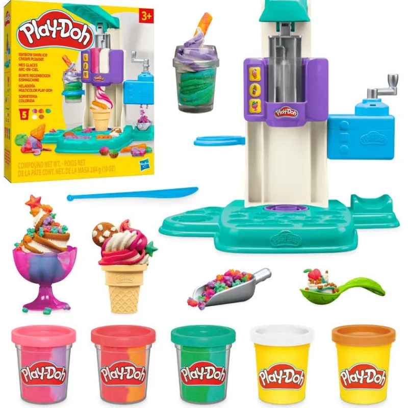 Play-Doh Set de Juegos Heladería con Maquina de Helados Accesorios y 5 Latas<Hasbro Fashion