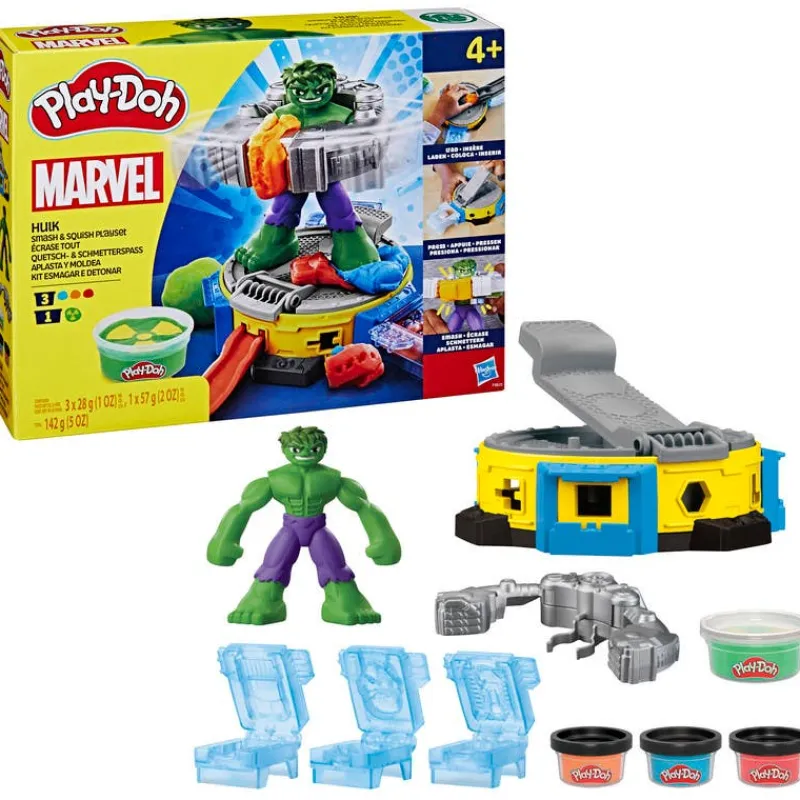 Play-Doh Marvel, Set De Juego Hulk Aplasta Y Moldea<Hasbro Sale