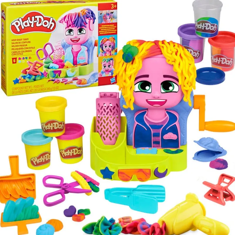 Play-Doh Peluquería Set de Juegos con 12 Accesorios y 6 Latas<Hasbro Discount