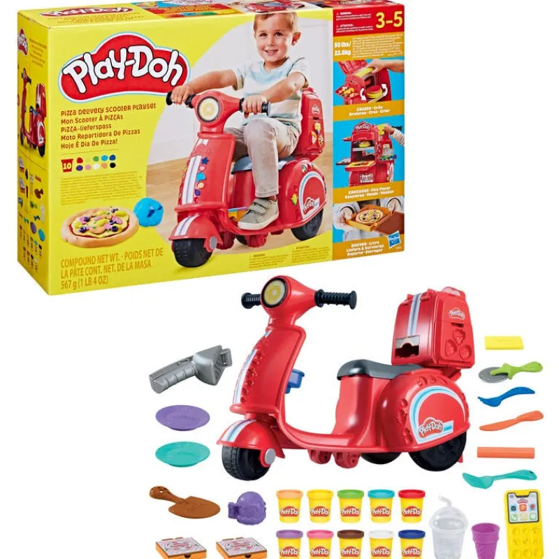 Play-Doh Vespa Montable Correpasillos y Pizzería con 15 Accesorios y 10 Latas<Hasbro Fashion