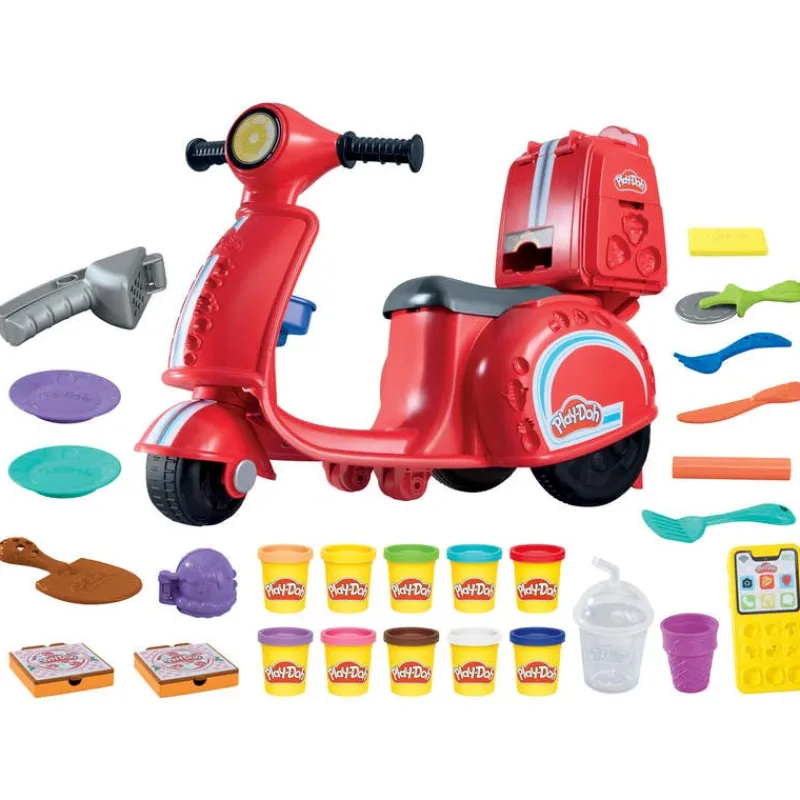 Play-Doh Vespa Montable Correpasillos y Pizzería con 15 Accesorios y 10 Latas<Hasbro Fashion