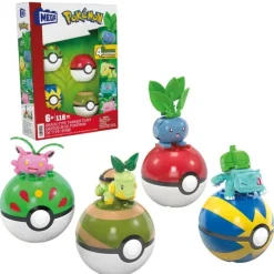 Pokémon Equipo Planta Mega Construx con 4 Pokeballs<Mattel Outlet