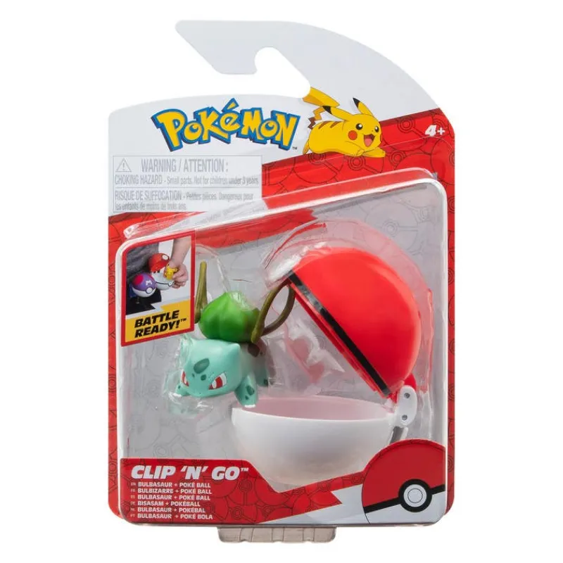 Pokémon Figura de Batalla con Pokebola Bulbasaur PKW3505<Jazwares New