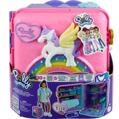 Polly Pocket Maleta con Resort con Alberca, Habitaciones, Helicóptero y más de 30 Accesorios<Mattel New