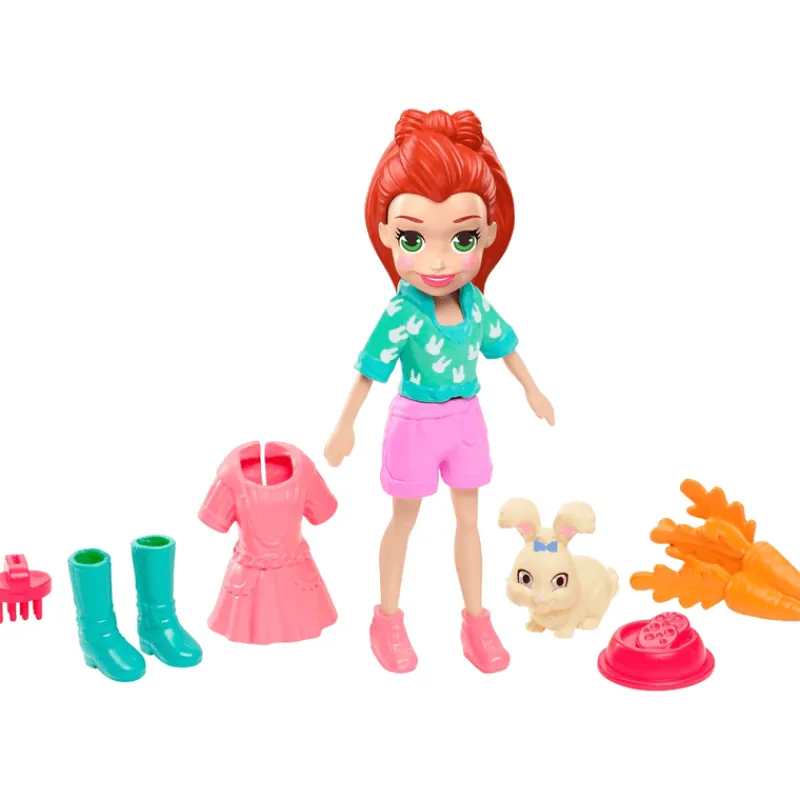 Polly Pocket Muñeca Lila y su Conejito con 6 Accesorios<Mattel Online