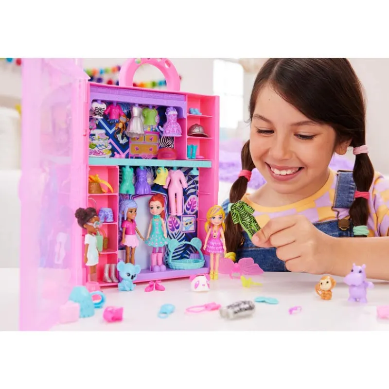 Polly Pocket Súper CloSet de Juegos de Animalitos para Polly y sus amigas.<Mattel Outlet