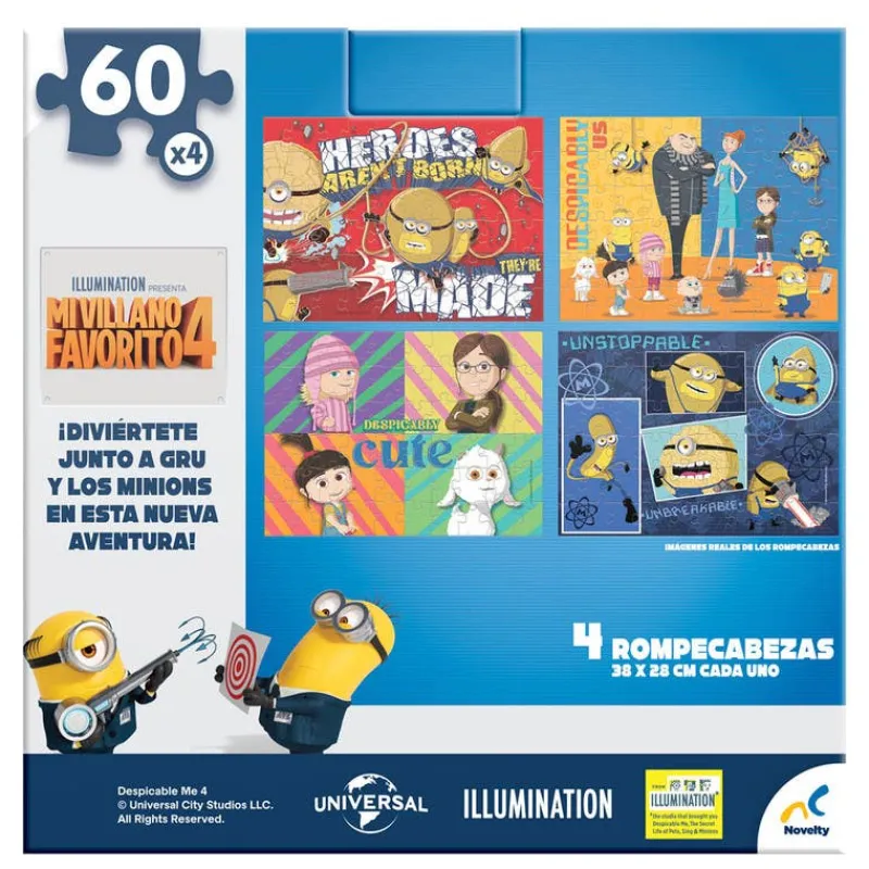 Rompecabezas 4 en 1 Mi Villano Favorito 60 Piezas<Novelty Sale
