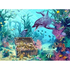 Rompecabezas Delfines con el Tesoro de 100 Piezas<Wuundentoy Best