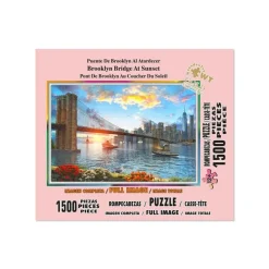 Rompecabezas Puente De Brooklyn Al Atardecer de 1500 Piezas<Wuundentoy Online