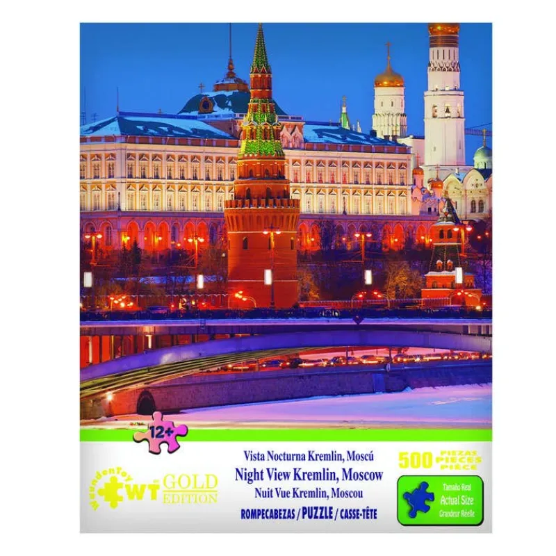 Rompecabezas Vista Nocturna Kremlin, Moscú de 500 Piezas<Wuundentoy Sale