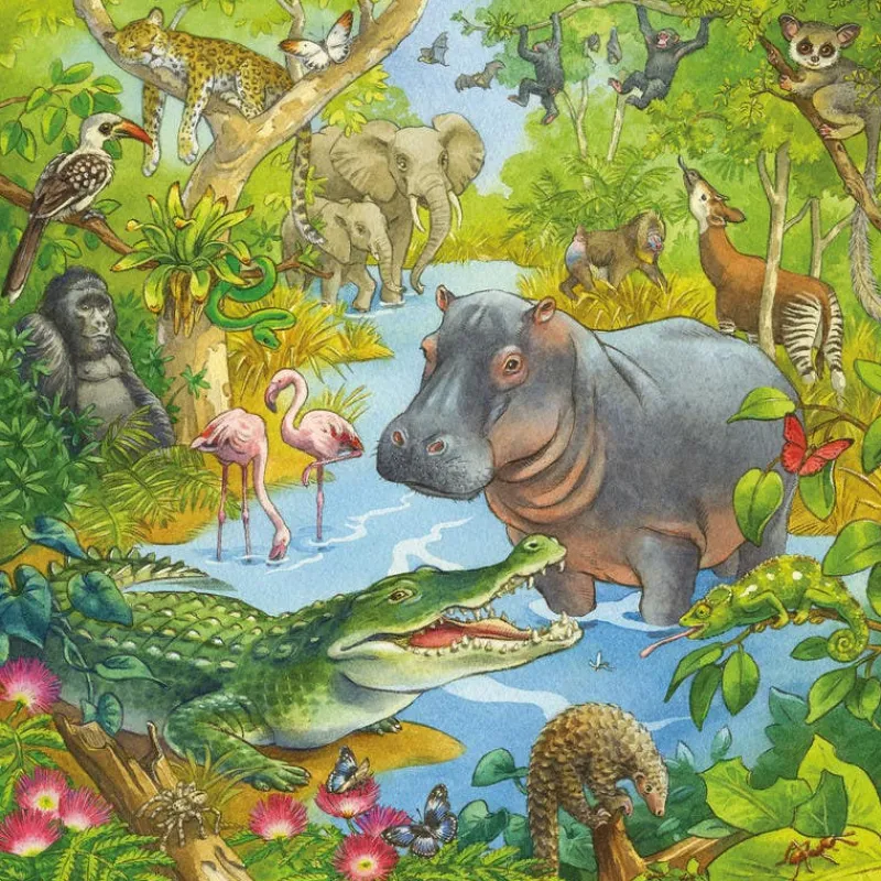 Set de 3 Rompecabezas Aventura en la Jungla<Ravensburger Best