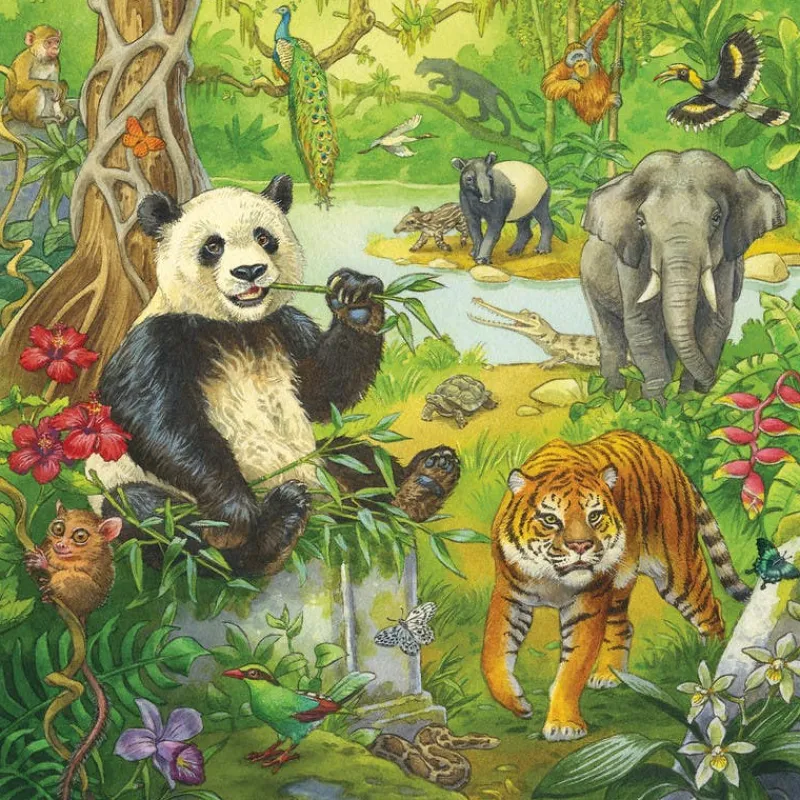 Set de 3 Rompecabezas Aventura en la Jungla<Ravensburger Best