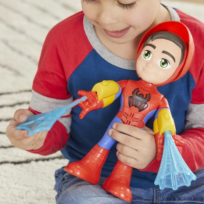 Spiderman Muñeco Spidey con Máscara Desplegable, con Traje Electrónico y Lanza Telarañas<Hasbro Fashion