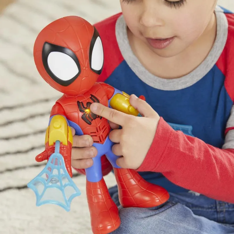 Spiderman Muñeco Spidey con Máscara Desplegable, con Traje Electrónico y Lanza Telarañas<Hasbro Fashion
